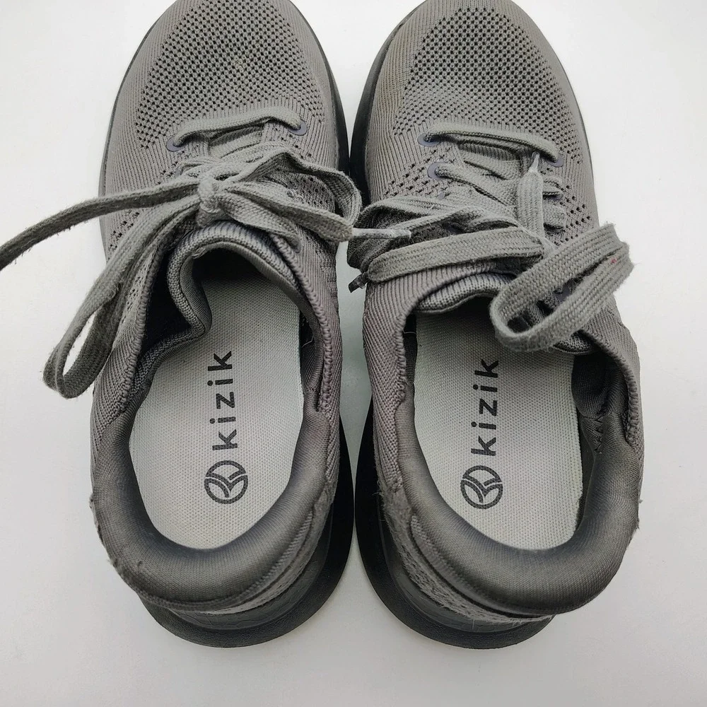 Kizik Lima Graphite Grey Knit Easy On Womens Shoes Size 6.5 Men's 5